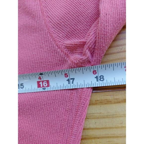 Abercrombie & Fitch Y2K Vintage Pink V Neck Babydoll Long Sleeve Top Size L - Picture 5 of 8